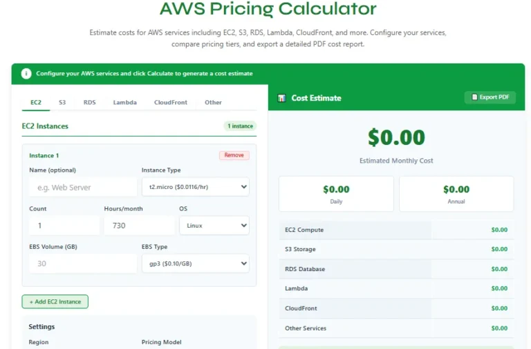 AWS Cost Calculator | Estimate Amazon Cloud Pricing Easily
