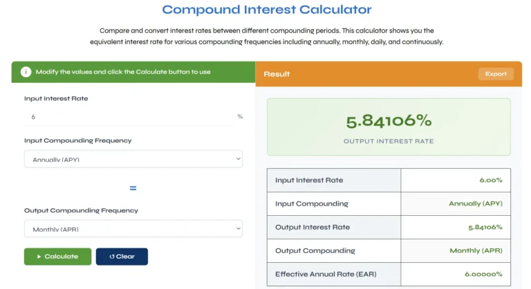 Compound Interest Calculator – Calculate Compound Interest